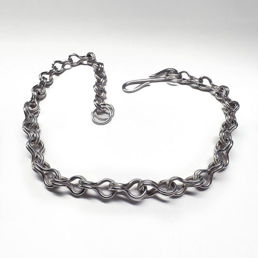 Chunky fine silver roman chain