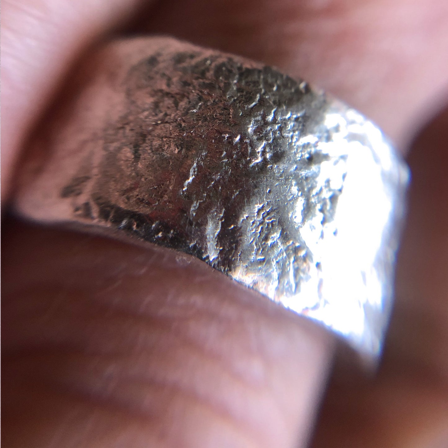 Reticulated ring on woman